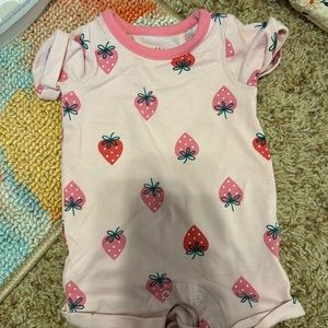 1 NB & 2 0-3 Cat & Jack onesies/dress/jumper, Orange floral NB Carter’s dress